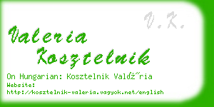 valeria kosztelnik business card